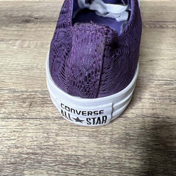 SINGLE SHOE Converse Purple Jacquard Shoe LEFT FOOT Womens Size 7 Amputee - Picture 5 of 11
